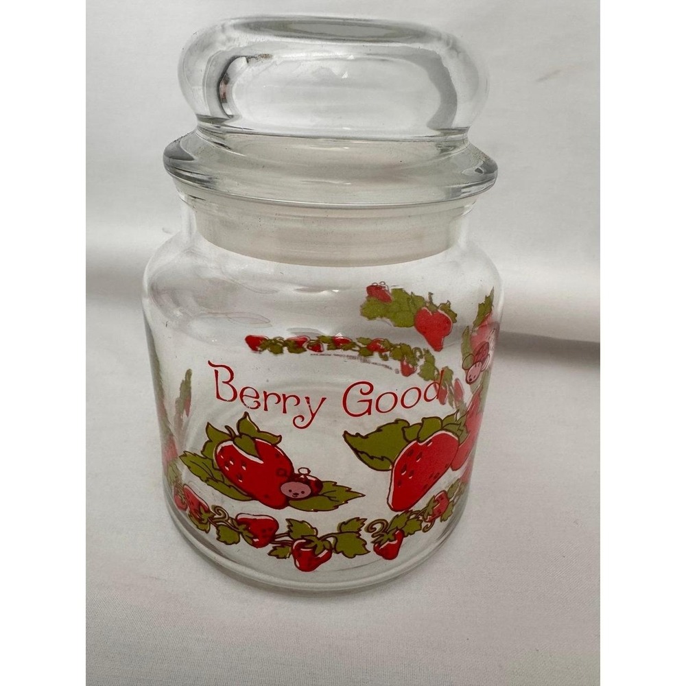 Vintage Strawberry Shortcake glass jar